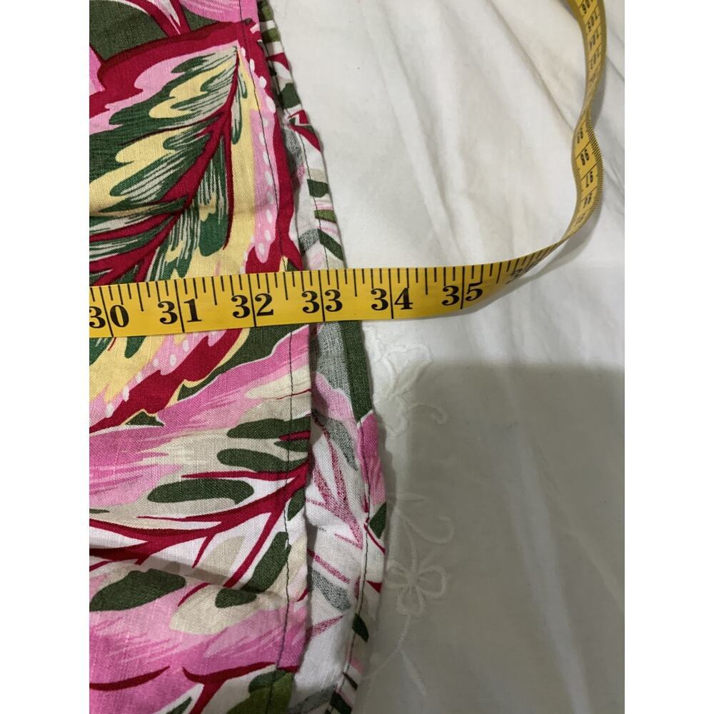 Loft beach Floral Linen dress Small Petite Short Elastic Waist Beachy Resort - Picture 6 of 8